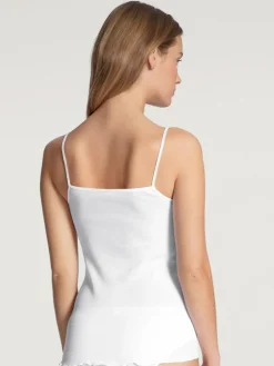 Light Spaghetti Top, White, S