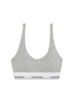 Lightly Lined Bralette, Grey Heather, L