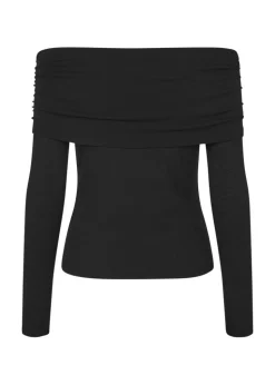 LillianMD Off Shoulder Bluse, Black, L