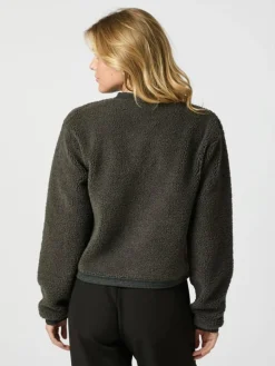 Limo Fluffy Knit Cardigan, Antracit, 40