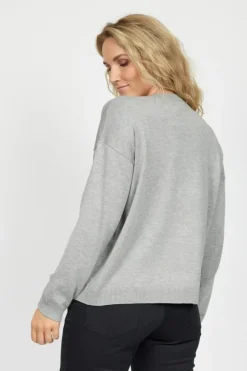 Limu Striktrøje, Grey Melange, XL