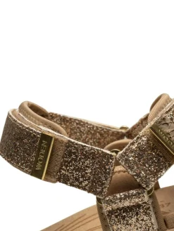 Line Glitter Sandaler, Coffee Cream, 42