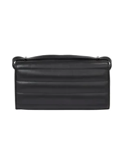 Line Quilt Crossbody Taske, Black