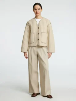 Linn Quiltet Jakke, Birch, 42