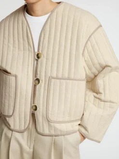 Linn Quiltet Jakke, Birch, 42