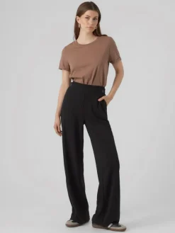 Liva Wide Bukser, Black, XS/L32