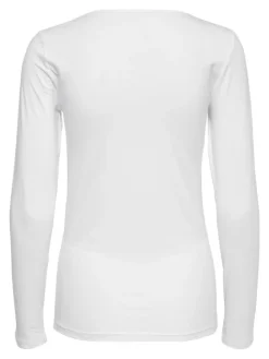 Live Love Langærmet T-shirt, White, L