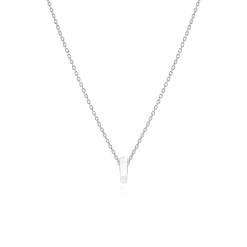 Lock Charm Halskæde, Silver, 45 cm