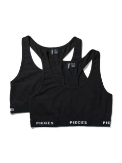 Logo Lady 2-pak BH, Black, L