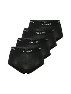 Logo Lady 4-pak Trusser, Black, S