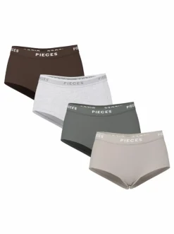 Logo Lady 4-pak Trusser, Multi, XS