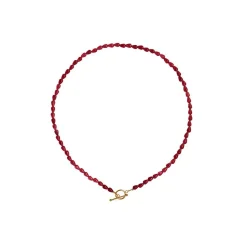 Love Drop Halskæde, Burgundy, 45 cm