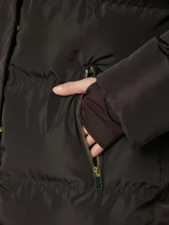 Lucette Puffer Jakke, Dark Brown, 36