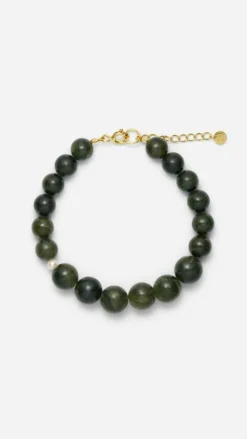 Lucky Armbånd, Green/Gold, 16+2 cm