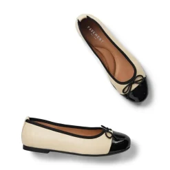 Lucy Ballerinasko, Beige/Black Patent, 37