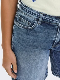 Lullu Tie Shorts, Dark Blue Denim, S