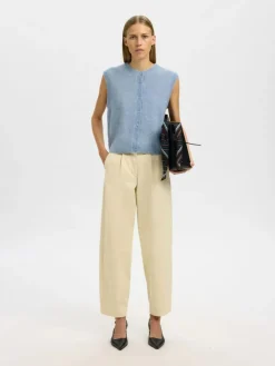 Lulu Button Vest, Cashmere Blue, S