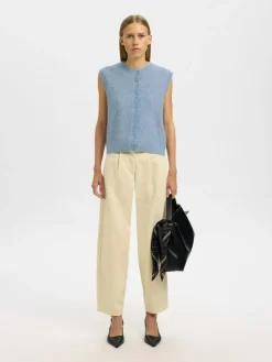 Lulu Button Vest, Cashmere Blue, S