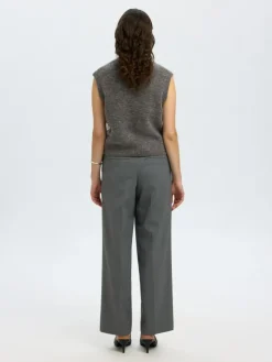 Lulu Button Vest, Medium Grey Melange, XS