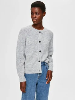 Lulu Cardigan, Light Grey Melange, XL