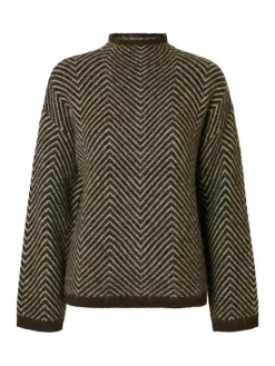 Lulu Herringbone Striktrøje, Delicioso, L