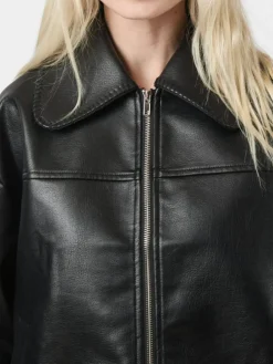 Lunara Collar Stitch Jakke, Black, 36