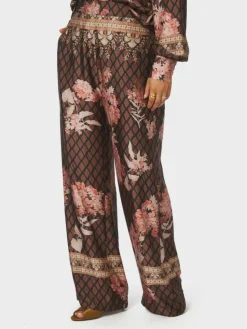 Lunet Botanical Border Bukser, Black, 38