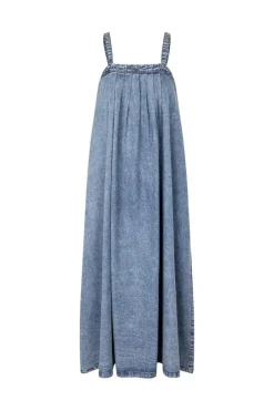 LungoLL Maxi Kjole, Washed Denim, M