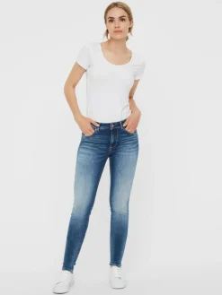 Lux Slim Jeans, Medium Blue Denim, XS/L32
