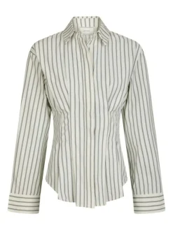 Lytra Stripe Skjorte, Black Striped, 38