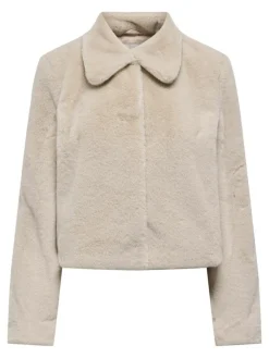 Macy Life Faux Fur Jakke, Moonbeam, L