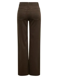 Madison Blush Wide Jeans, Dark Brown Denim, M/L32