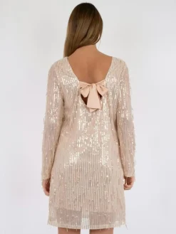 Maline Sequins Kjole, Rose Gold, 34