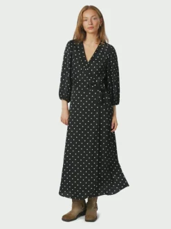 Malinga Dot Kjole, Black, 42