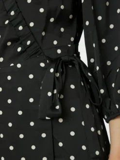 Malinga Dot Kjole, Black, 42