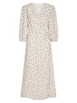 Malinga Simple Flower Kjole, Red, 42