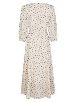 Malinga Simple Flower Kjole, Red, 42