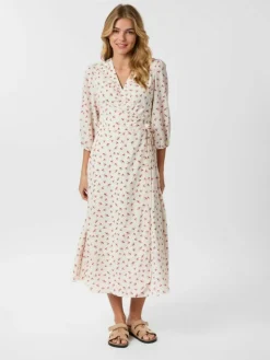 Malinga Simple Flower Kjole, Red, 42