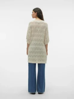 Malta Lang Strikbluse, Birch, XL