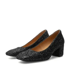 Marie Low Glitter Pumps, Black, 38