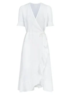 Mariette Linen Kjole, Hvid, 36