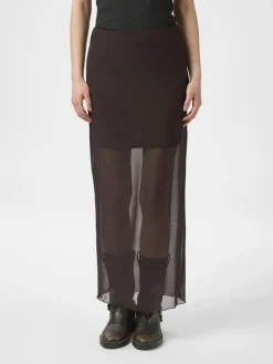 Marlise Mesh Nederdel, Dark Brown, 40