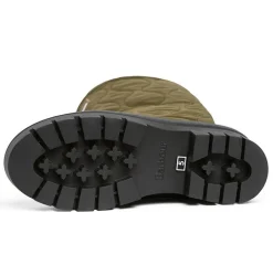 Marnie Quilted Tall Welly Gummistøvler, Olive/Black, 40