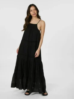 Martina S Voile Kjole, Black, 36