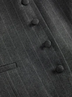 Mary Brushed Vest, Dark Grey Melange, XXS