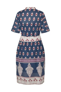 MataLL Midi Kjole, Dark Blue, L