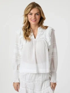 Mauri S Voile Bluse, White, 38