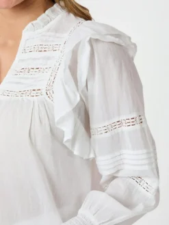 Mauri S Voile Bluse, White, 38