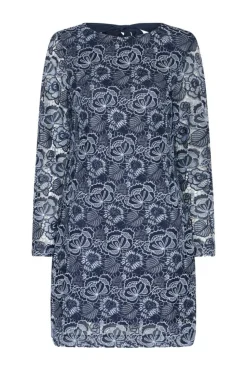 MauritiaBBLucille Kjole, Blue Flower, 44