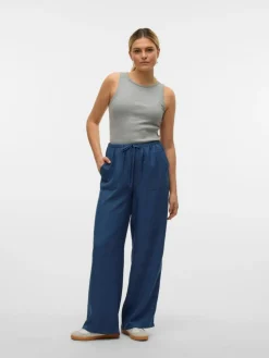 Melaney Loose Bukser, Dark Denim, S